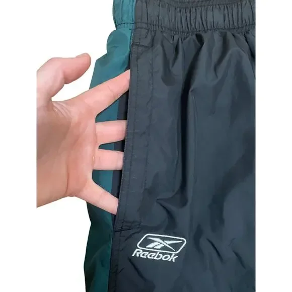 Vintage Reebok Men's Large Black Green Philadelphia EaglesNFL 90s Track Pants